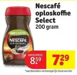 Kruidvat Nescafé oploskoffie Select 200 gram aanbieding