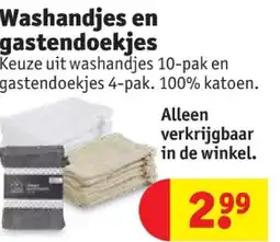 Kruidvat Washandjes en gastendoekjes aanbieding