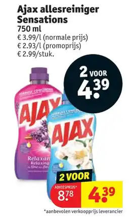 Kruidvat Ajax allesreiniger Sensations aanbieding