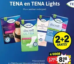 Kruidvat TENA Discreet Ultra mini verband 20 stuks aanbieding