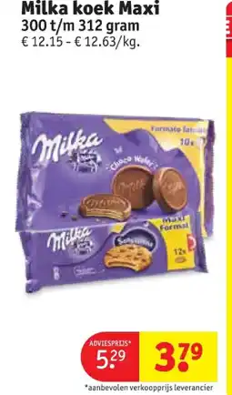 Kruidvat Milka koek Maxi aanbieding