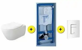 Zelfbouwmarkt Toiletset Subway Wit Incl Wc-bril + Inbouwres Rapid Sl + Drukplaat Wit aanbieding