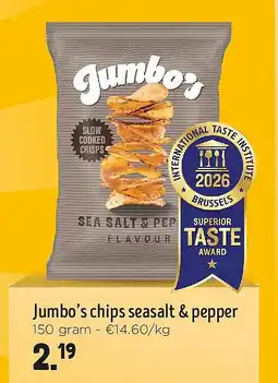 Jumbo Jumbo’s chips seasalt & pepper aanbieding