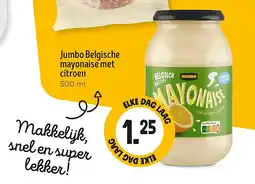 Jumbo Jumbo Belgische mayonaise met citroen aanbieding