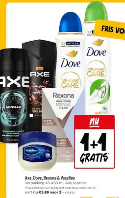 Jumbo Axe, Dove, Rexona & Vaseline aanbieding