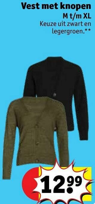 Kruidvat Vest met knopen aanbieding