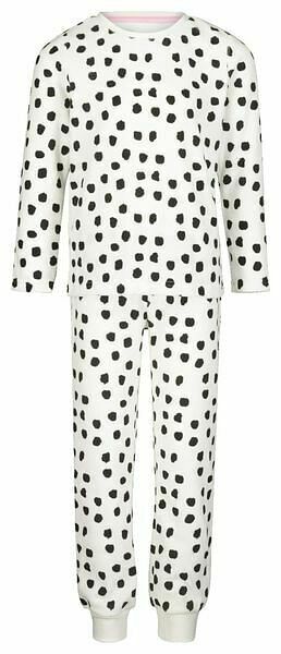 HEMA HEMA Kinderpyjama Velours Gevlekt Gebroken Wit (gebroken wit) aanbieding