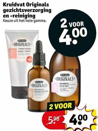 Kruidvat Kruidvat originals gezichtsverzorging en -reiniging aanbieding