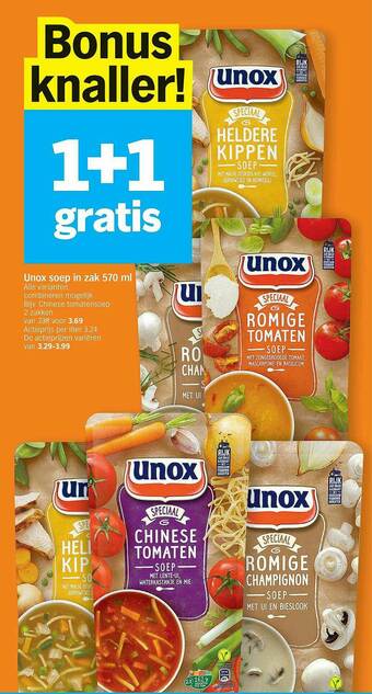 Albert Heijn Unox Soep In Zak aanbieding