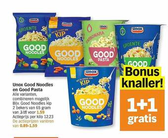 Albert Heijn Unox Good Noodles En Good Pasta aanbieding