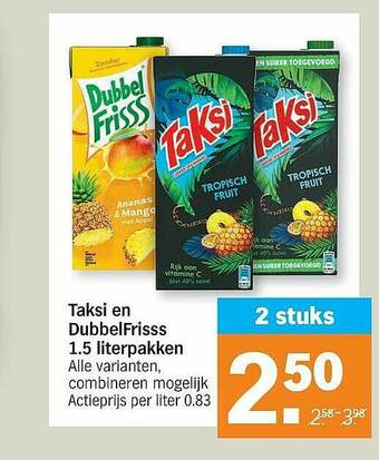Albert Heijn Taksi En Dubbelfrisss aanbieding