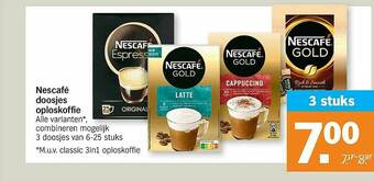 Albert Heijn Nescafé Doosjes Oploskoffie aanbieding