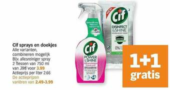 Albert Heijn Cif Sprays En Doekjes aanbieding