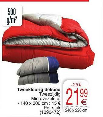 Cora Tweekleurig Dekbed aanbieding