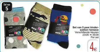 Cora 8 Paar Kinder Sokken Fantasie aanbieding
