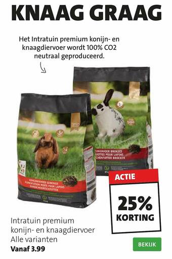 Intratuin Intratuin Premium Konijn En Knaagdiervoer aanbieding
