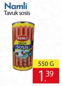 Tanger Markt Namli Tavuk Sosis aanbieding