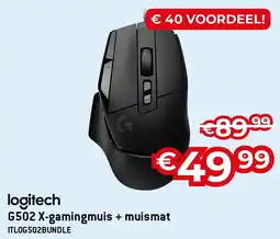 Exellent logitech G502 X gamingmuis + muismat IT aanbieding