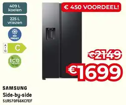 Exellent Samsung Side-by-side S1RS70F66KCFEF aanbieding