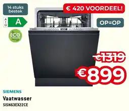 Exellent Siemens Vaatwasser SISN63EX22CE aanbieding