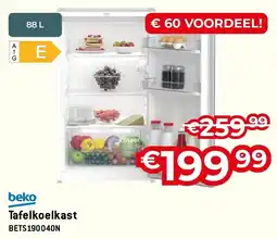 Exellent beko Tafelkoelkast BETS190040N aanbieding