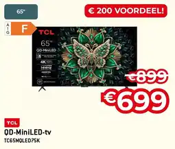 Exellent TCL QD-MiniLED TV TC65MQLED75K aanbieding