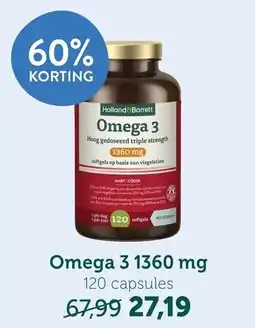 Holland & Barrett Omega 3 1360 mg aanbieding