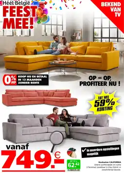 Seats and Sofas Hoeksalon California aanbieding
