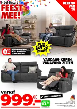 Seats and Sofas Model Madrid aanbieding