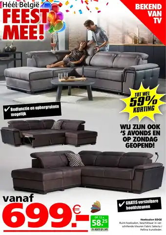 Seats and Sofas Hoeksalon edge aanbieding