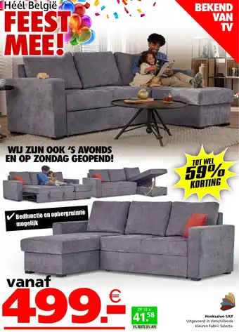 Seats and Sofas Hoeksalon Lily aanbieding