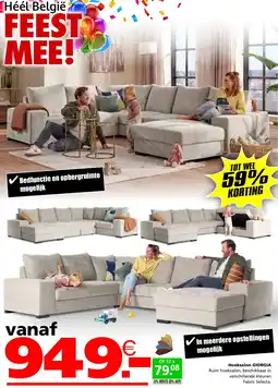 Seats and Sofas Hoeksalon giorgia aanbieding