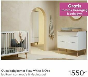 Baby & Tiener Quax babykamer flow white + oak aanbieding