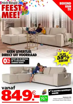 Seats and Sofas Hoeksalon Gio aanbieding