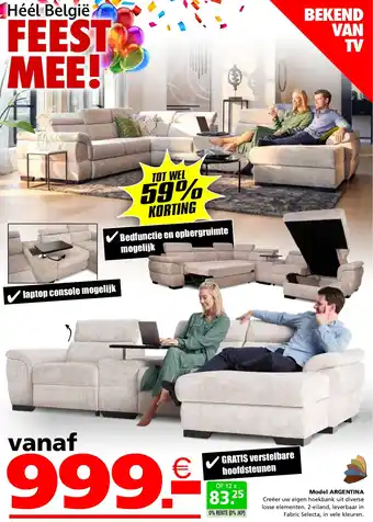 Seats and Sofas Model Argentina aanbieding