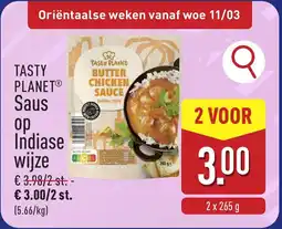 ALDI Tasty planet saus op indiase wijze aanbieding