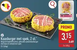 ALDI Kaasburger met spek aanbieding