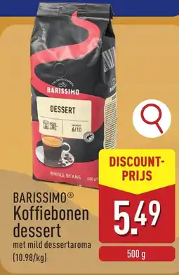 ALDI Barissimo koffiebonen dessert aanbieding