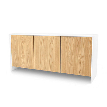 Deba Meubelen Kast dressoir PROFIL - Wit/eik Hout aanbieding