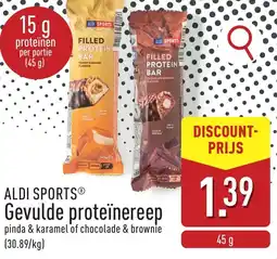 ALDI Aldi sports gevulde proteïnereep aanbieding