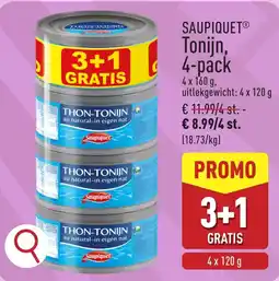 ALDI Saupiquet tonijn aanbieding