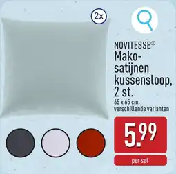 ALDI Novitesse Mako Satijnen kussensloop aanbieding