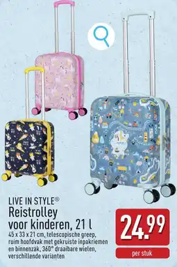 ALDI Live in Style Reistrolley voor Kinderen aanbieding