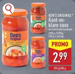 ALDI Ben's Original Kant en klare saus aanbieding