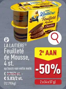 ALDI La Laitière Feuilleté de Mousse aanbieding
