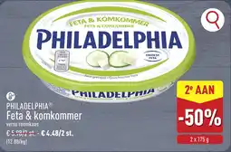 ALDI Philadelphia Feta & komkommer aanbieding