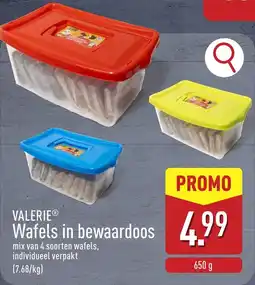 ALDI Valerie Wafels in Bewaardoos aanbieding