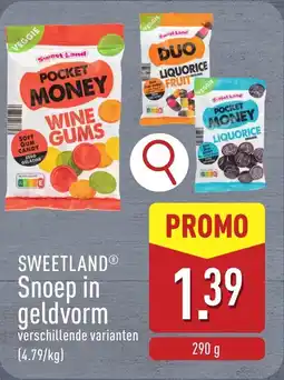 ALDI Sweet Land Snoep in Geldvorm aanbieding
