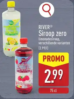 ALDI River Siroop Zero aanbieding