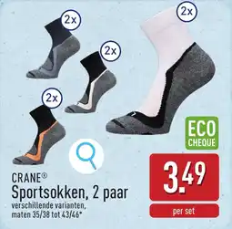 ALDI Crane Sportsokken, 2 paar aanbieding
